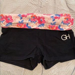 Gilly Hicks Pink and Blue Yoga Shorts Small